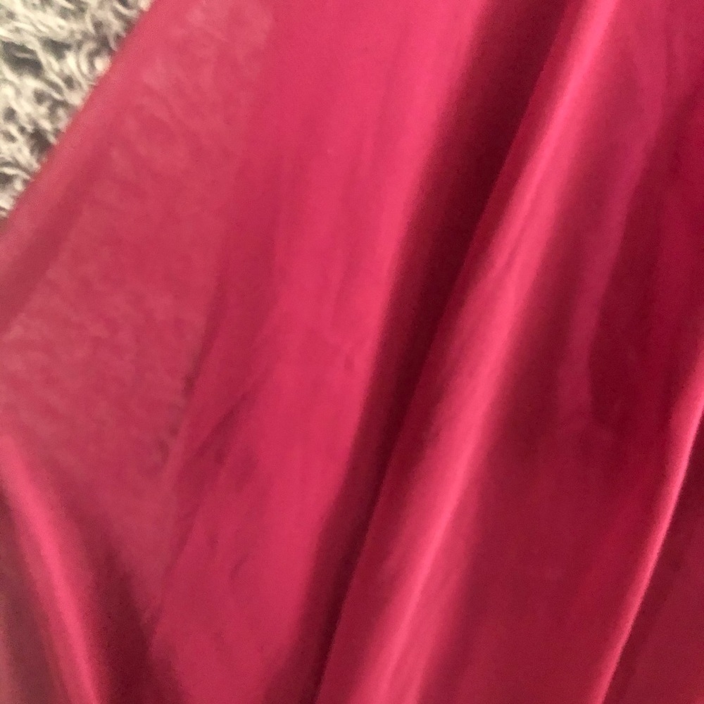 Jim Hjelm Occasions Strapless women’s Size 12 burgundy Rose Chiffon Full Length - Picture 10 of 12